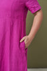 Image 8 of Summer linen dress hidden zip on the back & short sleeves Madona from Baltic Linen
